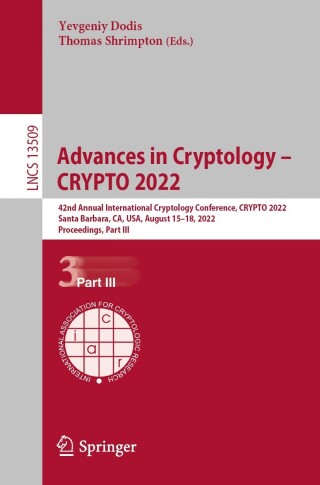 Imagen de portada: Advances in Cryptology – CRYPTO 2022 9783031159817