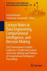 Imagen de portada: Lecture Notes in Data Engineering, Computational Intelligence, and Decision Making 9783031162022