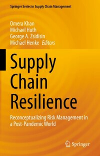 Imagen de portada: Supply Chain Resilience 9783031164880