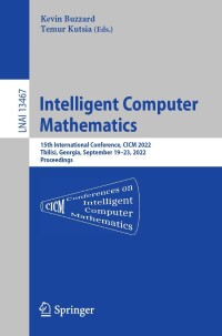 Cover image: Intelligent Computer Mathematics 9783031166808