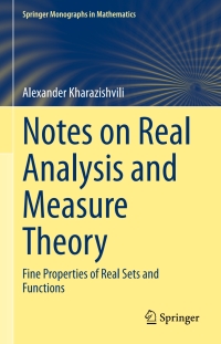 Cover image: Notes on Real Analysis and Measure Theory 9783031170324