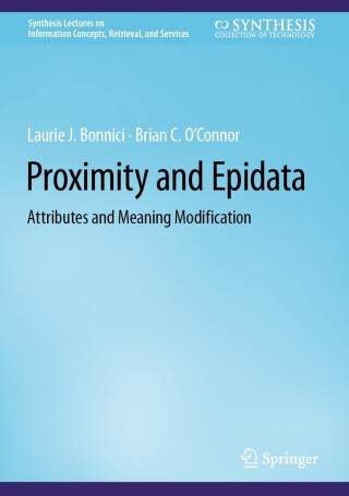 Cover image: Proximity and Epidata 9783031170935