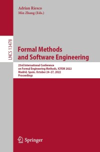 Imagen de portada: Formal Methods  and Software Engineering 9783031172434