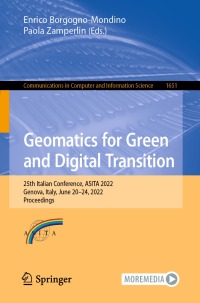 صورة الغلاف: Geomatics for Green and Digital Transition 9783031174384