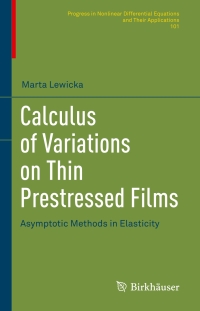 Cover image: Calculus of Variations on Thin Prestressed Films 9783031174940