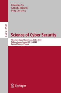 Cover image: Science of Cyber Security 9783031175503