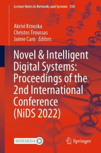 Imagen de portada: Novel & Intelligent Digital Systems: Proceedings of the 2nd International Conference (NiDS 2022) 9783031176005