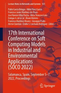 Cover image: 17th International Conference on Soft Computing Models in Industrial and Environmental Applications (SOCO 2022) 9783031180491