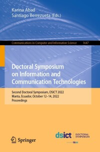 Imagen de portada: Doctoral Symposium on Information and Communication Technologies 9783031183461