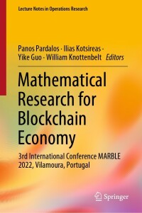 Imagen de portada: Mathematical Research for Blockchain Economy 9783031186783