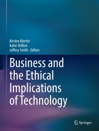 Titelbild: Business and the Ethical Implications of Technology 9783031187933