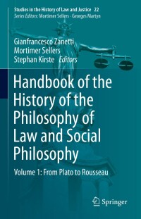 Cover image: Handbook of the History of the Philosophy of Law and Social Philosophy 9783031195419