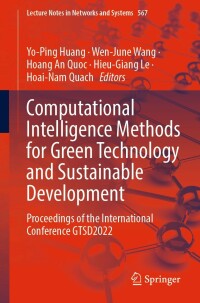 Cover image: Computational Intelligence Methods for Green Technology and Sustainable Development 9783031196935