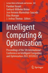 Cover image: Intelligent Computing & Optimization 9783031199578