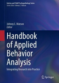 Cover image: Handbook of Applied Behavior Analysis 9783031199639