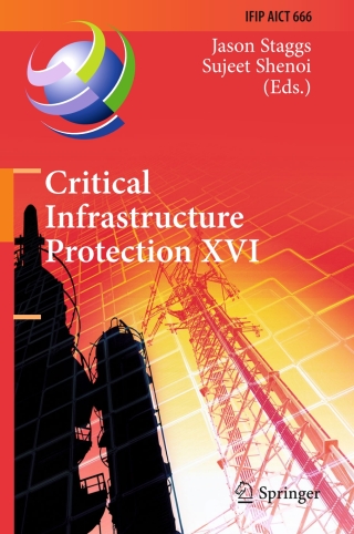 Cover image: Critical Infrastructure Protection XVI 9783031201363