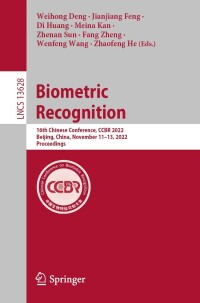 Cover image: Biometric Recognition 9783031202322