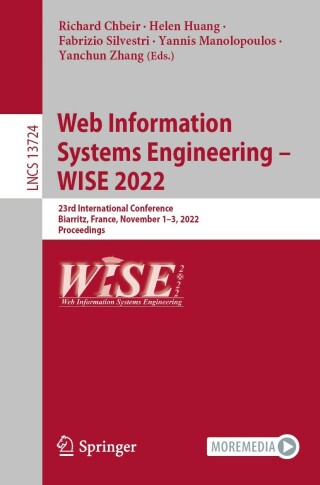 Imagen de portada: Web Information Systems Engineering – WISE 2022 9783031208904