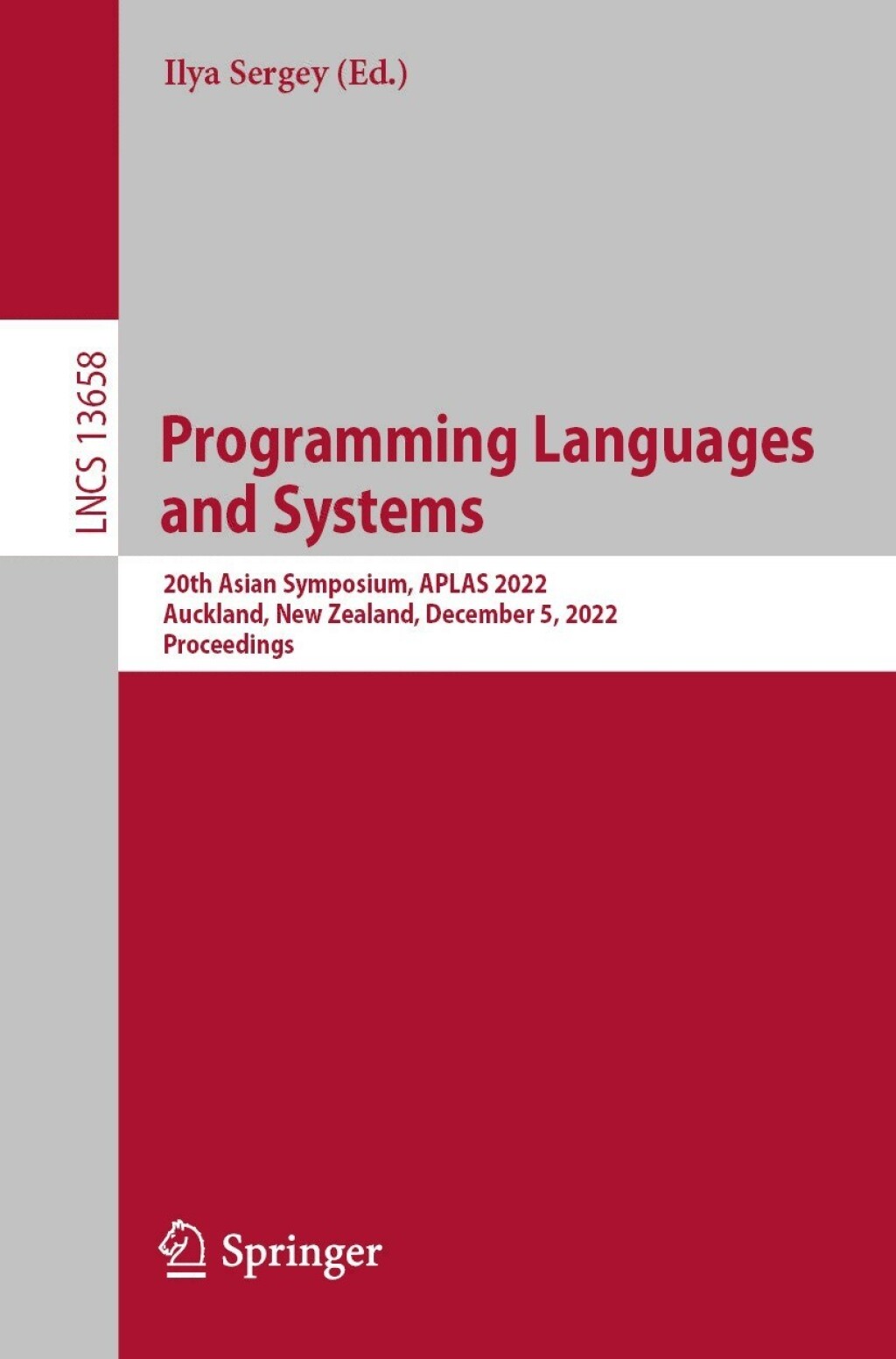 Programming Languages and Systems 20th Asian Symposium, APLAS 2022, Auckland, New Zealand, December 5, 2022, Proceedings