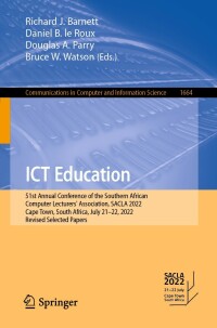 Cover image: ICT Education 9783031210754