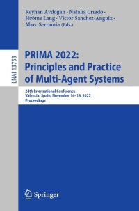 Cover image: PRIMA 2022: Principles and Practice of Multi-Agent Systems 9783031212024