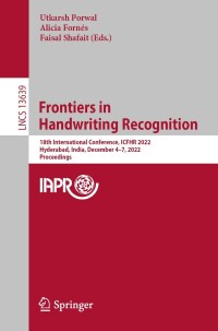 صورة الغلاف: Frontiers in Handwriting Recognition 9783031216473