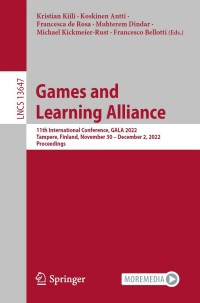 Cover image: Games and Learning Alliance 9783031221231