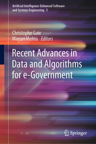 Imagen de portada: Recent Advances in Data and Algorithms for e-Government 9783031224072