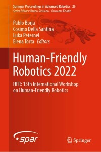 Imagen de portada: Human-Friendly Robotics 2022 9783031227301