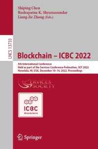 Immagine di copertina: Blockchain – ICBC 2022 9783031234941