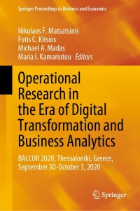 Cover image: Operational Research in the Era of Digital Transformation and Business Analytics 9783031242939