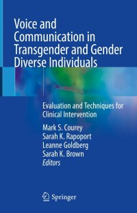 Imagen de portada: Voice and Communication in Transgender and Gender Diverse Individuals 9783031246319