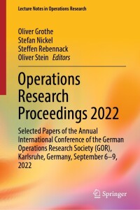Cover image: Operations Research Proceedings 2022 9783031249068