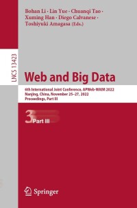 Cover image: Web and Big Data 9783031252006