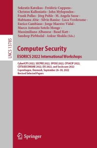 Immagine di copertina: Computer Security. ESORICS 2022 International Workshops 9783031254598