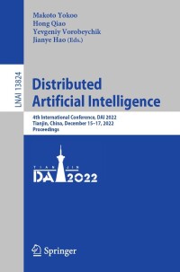 Cover image: Distributed Artificial Intelligence 9783031255489