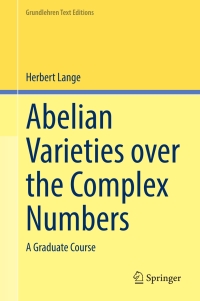 Cover image: Abelian Varieties over the Complex Numbers 9783031255694