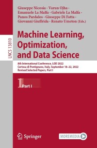 Imagen de portada: Machine Learning, Optimization, and Data Science 9783031255984