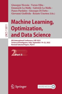 Imagen de portada: Machine Learning, Optimization, and Data Science 9783031258909