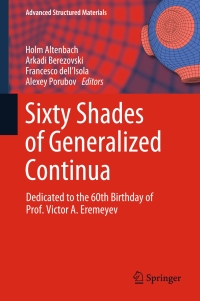 Cover image: Sixty Shades of Generalized Continua 9783031261855