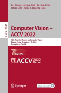 Cover image: Computer Vision – ACCV 2022 9783031262920