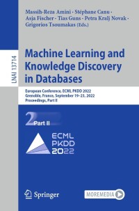 Imagen de portada: Machine Learning and Knowledge Discovery in Databases 9783031263897