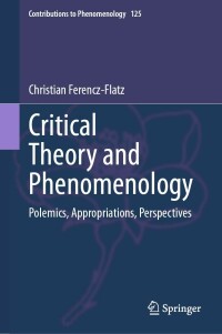 صورة الغلاف: Critical Theory and Phenomenology 9783031276149