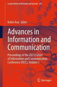 Cover image: Advances in Information and Communication 9783031280757