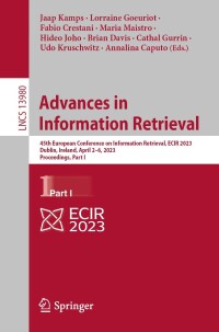 Cover image: Advances in Information Retrieval 9783031282430