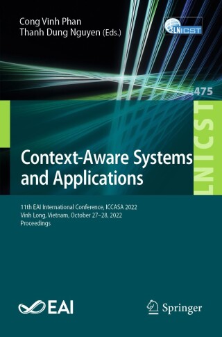 Imagen de portada: Context-Aware Systems and Applications 9783031288159