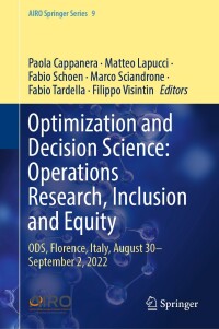 Imagen de portada: Optimization and Decision Science: Operations Research, Inclusion and Equity 9783031288623