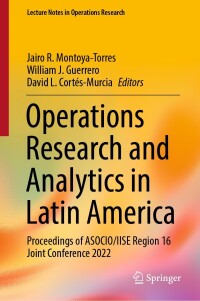 Cover image: Operations Research and Analytics in Latin America 9783031288692