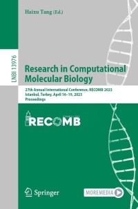 Imagen de portada: Research in Computational Molecular Biology 9783031291180