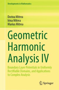 Cover image: Geometric Harmonic Analysis IV 9783031291784